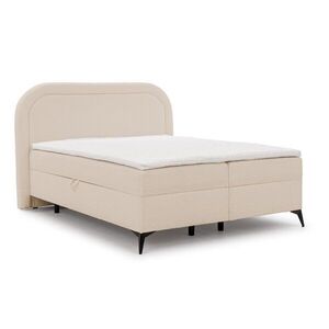 Bézs ágyneműtartós boxspring ágy 180x200 cm Ornes – Ropez kép