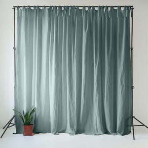 Szürkéskék len függöny 140x250 cm Blue Fog – Linen Tales kép