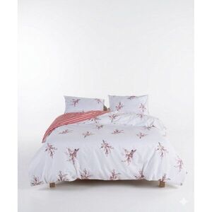 Fehér-rózsaszín kétszemélyes-hosszabbított renforcé pamut ágyneműhuzat 240x220 cm Breeze Floral – Mila Home Luxury kép