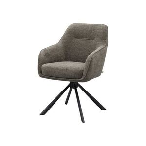 Sötétszürke kárpitozott karfás étkezőfotel Avola – Unique Furniture kép