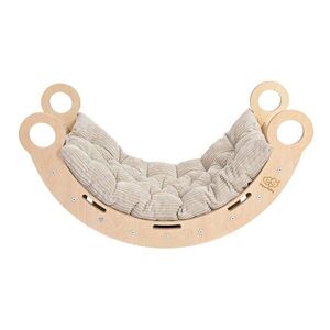 Bézs-natúr színű borovi fenyő hinta 39x75x38 cm Montessori – Meowbaby kép