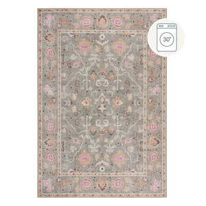 Világoszöld mosható szőnyeg 115x170 cm Una Floral – Flair Rugs kép