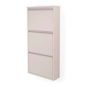 Szürkésbarna fém billenő ajtós cipőtartó 50x103x15 cm Billy – Spinder Design kép
