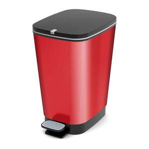 Piros műanyag pedálos szemetes 25 l Chic Bin – KIS kép