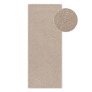 Bézs kézi szövésű gyapjú futószőnyeg 80x200 cm Calmio – Hanse Home kép