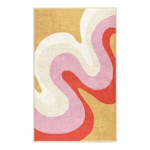 Sárga-rózsaszín mosható szőnyeg 80x150 cm Raspberry Creamsicle – Mila Home kép