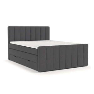 Szürke ágyneműtartós boxspring ágy 140x200 cm Ruby – Maison de Rêve kép