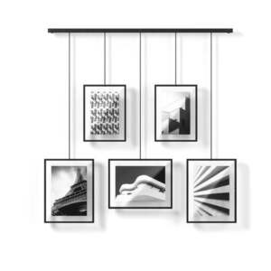 Fekete fém fali képkeret szett 5 db-os 66x69 cm Exhibit – Umbra kép