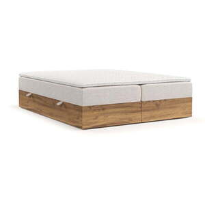 Bézs-natúr színű ágyneműtartós boxspring ágy 160x200 cm Faro – Maison de Rêve kép