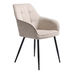 Bézs kárpitozott karfás étkezőfotel Nolan – Unique Furniture kép