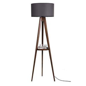 Fekete-barna állólámpa polccal textil búrával (magasság 154 cm) Sehbali Tripod – Opviq lights kép