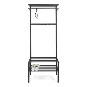 Fekete fém előszoba bútor 70x178x29 cm Ivar – Spinder Design kép