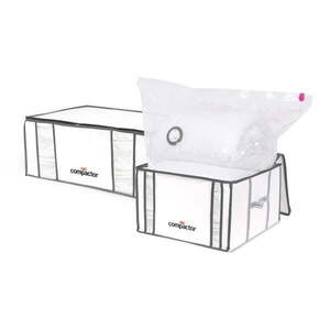 Vákuumos-megerősített textil ruhatároló doboz szett 2 db-os 65x45x27 cm Life – Compactor kép