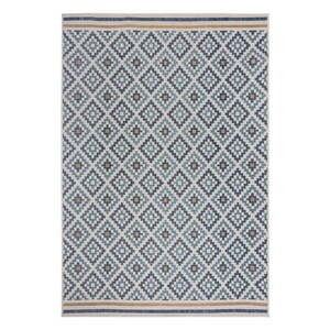 Sárga-kék kültéri-beltéri szőnyeg 120x170 cm Zia Trellis – Flair Rugs kép