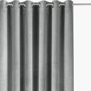Szürke bársony dimout (részleges sötétítő) függöny 140x250 cm Velto – Filumi kép