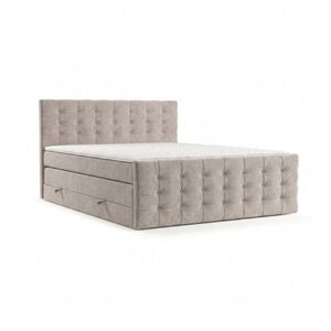 Bézs ágyneműtartós boxspring ágy 160x200 cm Blend – Maison de Rêve kép