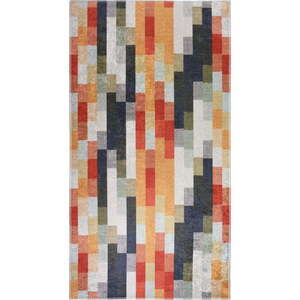 Narancssárga-szürke mosható futószőnyeg 80x200 cm Blocks of Fun – Vitaus kép