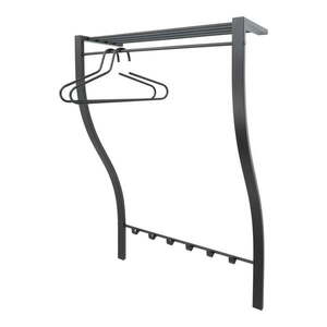 Fekete fém fali fogas polccal 75 cm Carve – Spinder Design kép