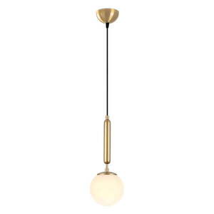 Fehér-sárgaréz színű függőlámpa üveg búrával ø 15 cm King – Opviq lights kép
