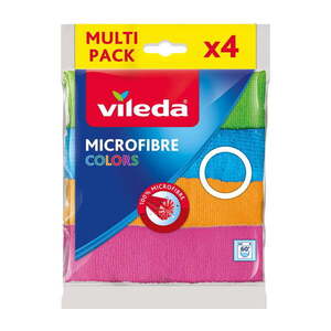 Mikroszálas törlőkendő szett 4 db-os Colors – Vileda kép