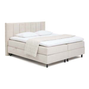 Bézs ágyneműtartós boxspring ágy 180x200 cm Elva Bold Line – Bonami Selection kép