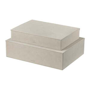 Bézs fedeles műbőr tárolódoboz szett 2 db-os 40x30x11 cm Sahla – Blomus kép