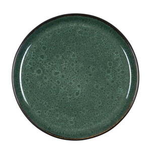Zöld-fekete desszertes kőedény tányér ø 21 cm Gastro Green/Black – Bitz kép