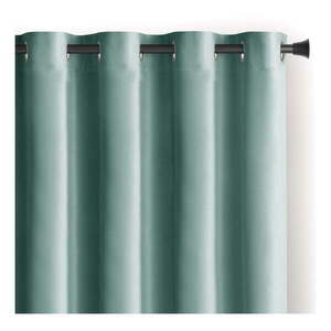 Világoszöld bársony dimout (részleges sötétítő) függöny 140x270 cm Eyelets – Restilo kép