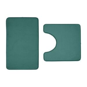 Zöld memóriahab fürdőszobai kilépő szett WC-hez 2 db-os 50x80 cm Anti-Bacterial – Catherine Lansfield kép