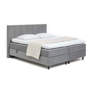 Szürke ágyneműtartós boxspring ágy 160x200 cm Elva Bold Line – Bonami Selection kép