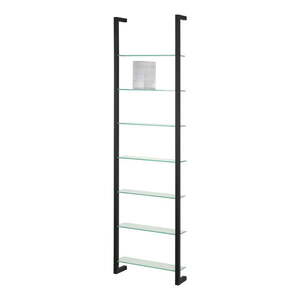Fekete többszintes fém fali polc 46 cm Cubic – Spinder Design kép