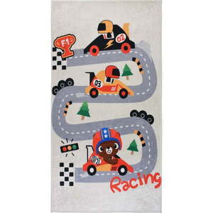 Elefántcsont színű mosható gyerek játszószőnyeg 160x230 cm Race Time – Vitaus kép