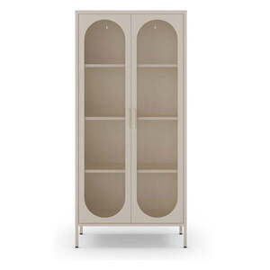 Krémszínű fém szekrény 80x170x40 cm Diora – Marckeric kép