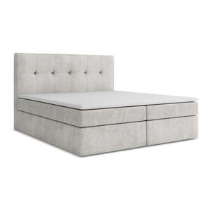 Ezüstszínű ágyneműtartós boxspring ágy 140x200 cm Palta – Makamii kép