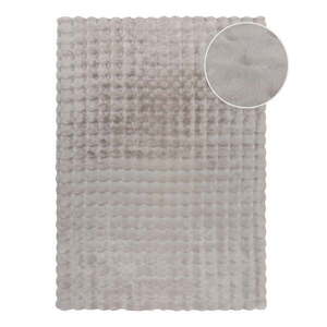 Világosszürke szintetikus szőrme szőnyeg 180x290 cm Waffle Faux Fur – Flair Rugs kép