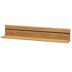 Falipolc Porto 35 155x26x24 Tömör Arany Tölgy Olaj/Matt Fekete kép