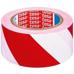 TESA jelölő, 33 m x 50 mm piros/fehér kép