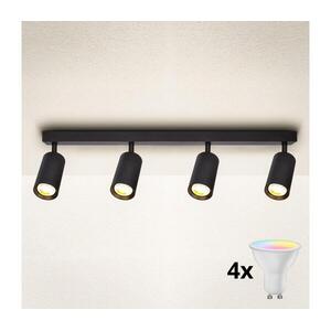 Brilagi - LED RGBW dimmelhető spotlámpa SELE 4xGU10/4, 8W/230V fekete BG0627+4xAI2382 kép