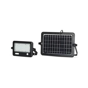 LED fényerőszabályozható napelemes reflektor érzékelővel LED/10W/3, 7V 4000K IP65 + USB port 8674 kép