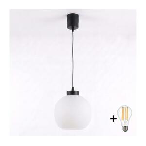 Brilagi - LED függeszték kábelen RETRO GLASS 1xE27/60W/230V átm. 15 cm fekete/fehér NSTK7432+TK6439A kép