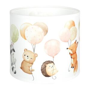 Brilagi - BOBO univerzális E27 búra, Ø 15 cm, fehér/állatmintás 757410 kép