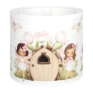 Brilagi - BOBO univerzális búra E27, átm. 15 cm, fehér/rózsaszín/tündéres 757502 kép