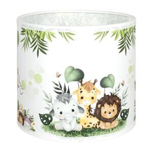 Brilagi - BOBO univerzális E27 lámpabúra, átmérő 15 cm, fehér/zöld/dzsungel 757526 kép