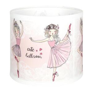 Brilagi - BOBO univerzális E27 búra, átmérő 15 cm, fehér/rózsaszín/balettmintás 757557 kép