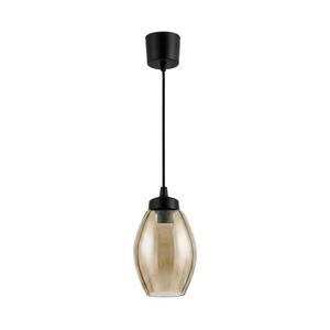 Brilagi - LED kábeles csillár R GLASS 1xE27/60W/230V Ø 17 cm fekete/füstszínű bézs NSTK7499+TK6439A kép