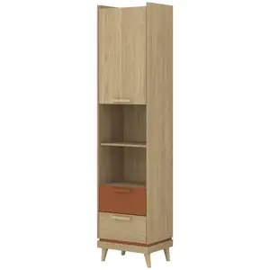 Regál Scandi 88 Tölgy Olej/Tégla kép