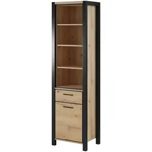 Vitrin 1d1s Aktiv 5 Tölgy Taurus/Fekete kép