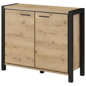 Komód 2d Aktiv 45 Tölgy Taurus/Fekete kép