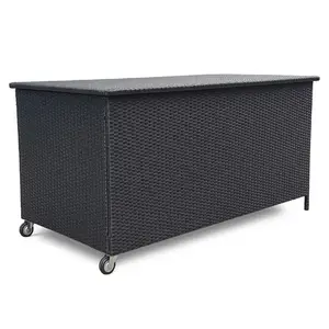 Tejn technorattan kerti láda 80x80x160 fekete kép