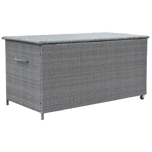 Tejn technorattan kerti láda 80x80x160 szürke kép